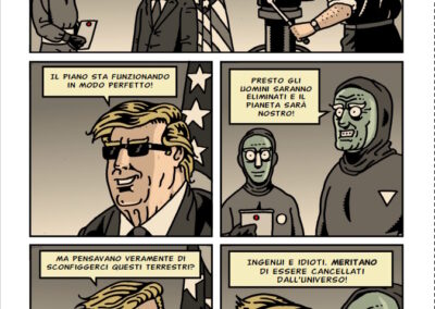 Io ne ho viste cose che voi umani non potreste immaginarvi: Sono tra noi, il nuovo graphic novel di Collirio tra satira politica e fumetto con la morale